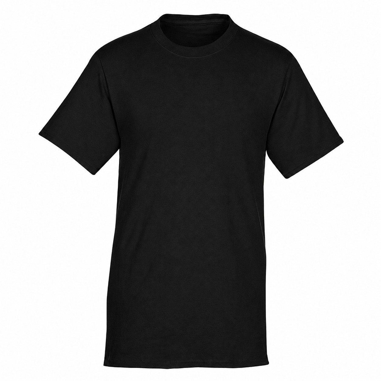 5.4-Ounce Cotton Crewneck Shirt — Black