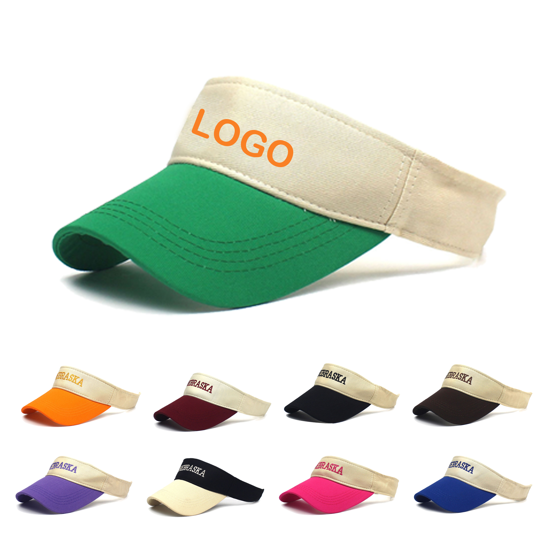 Cotton Open Top Visor Cap