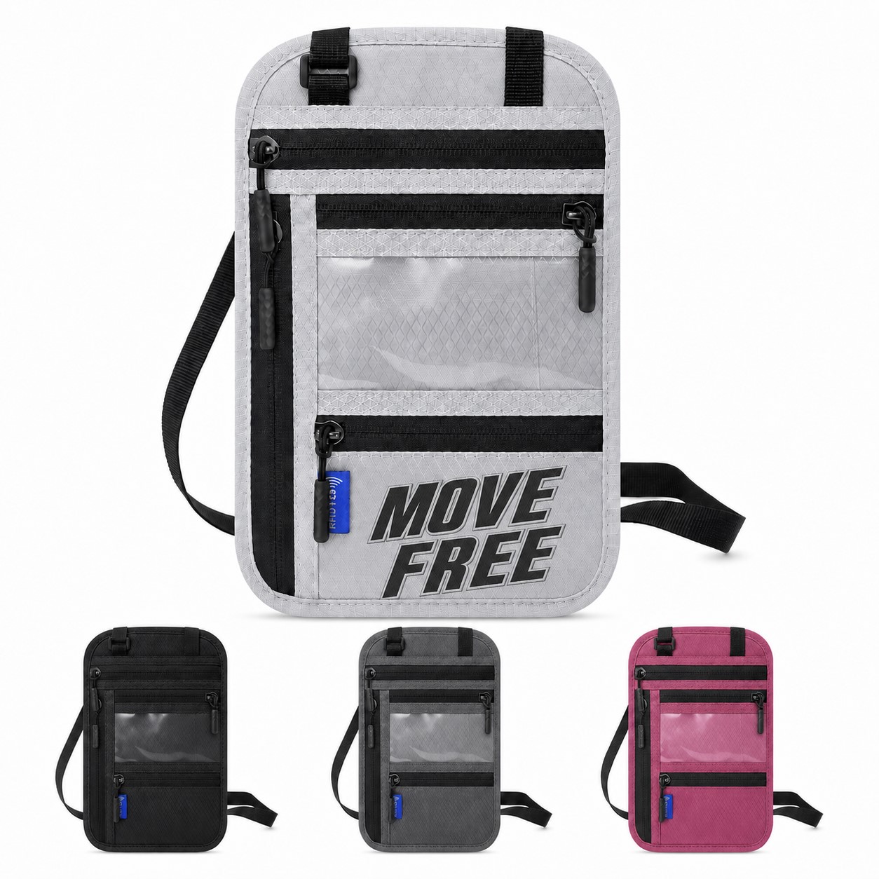 RFID Nylon Passport Travel Pouch