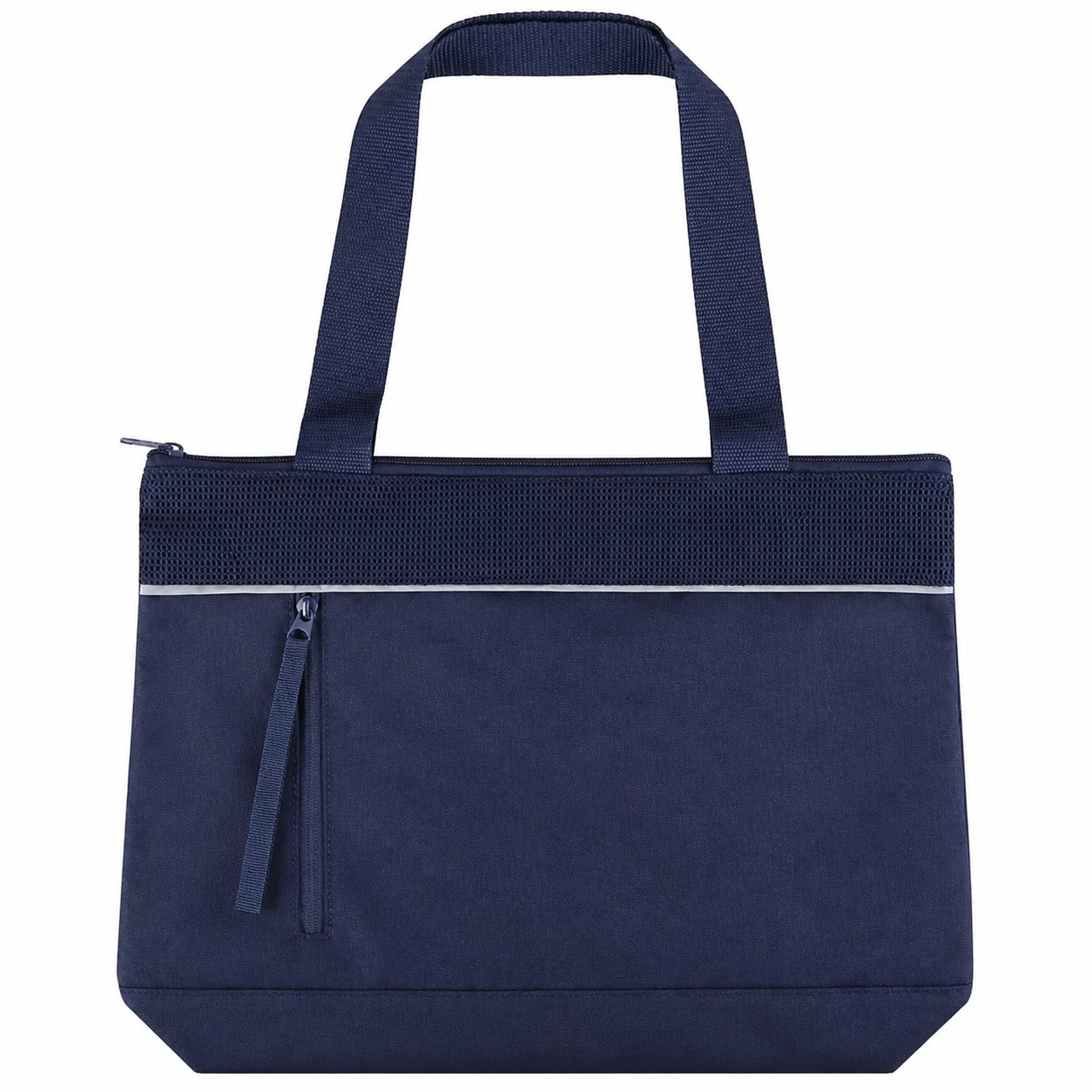 Reflective Polyester Zippered Carry Tote — view 2