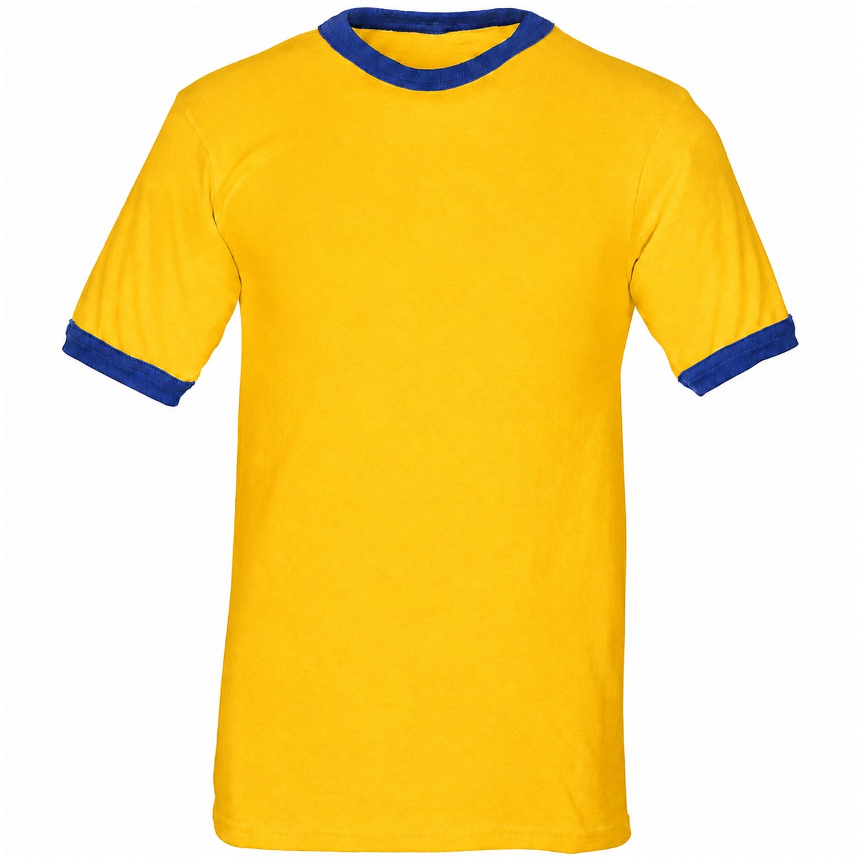 Contrast Trim Ringer Jersey Tee — Yellow