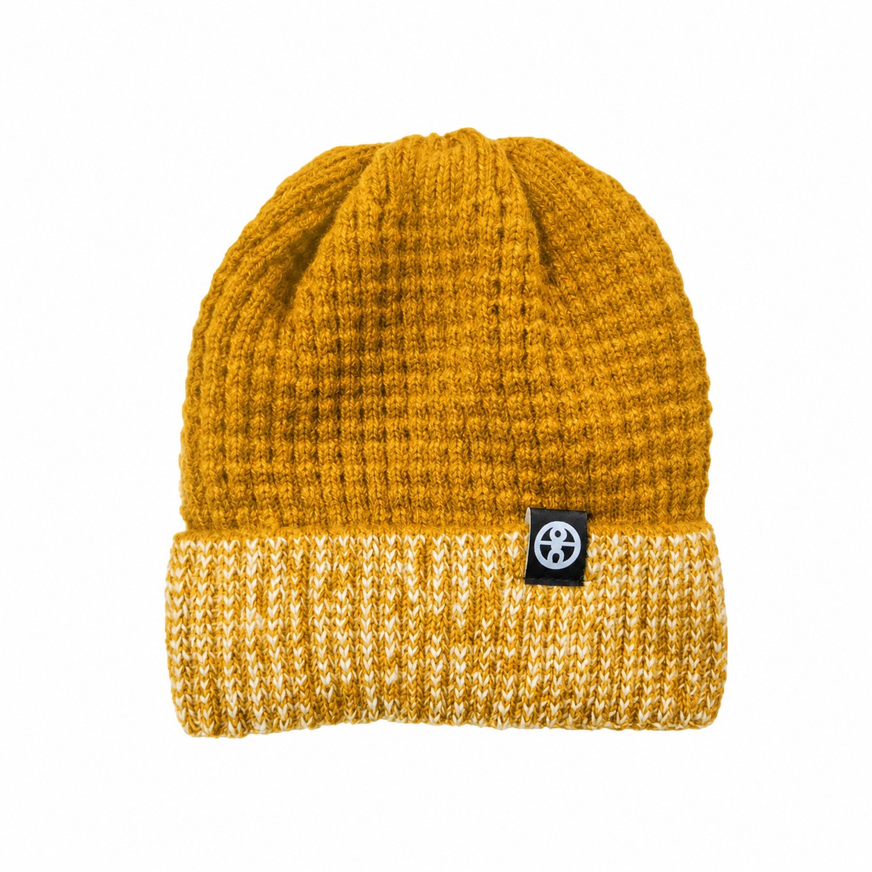 Knit Polyester Cuff Beanie Hat — Brass Gold