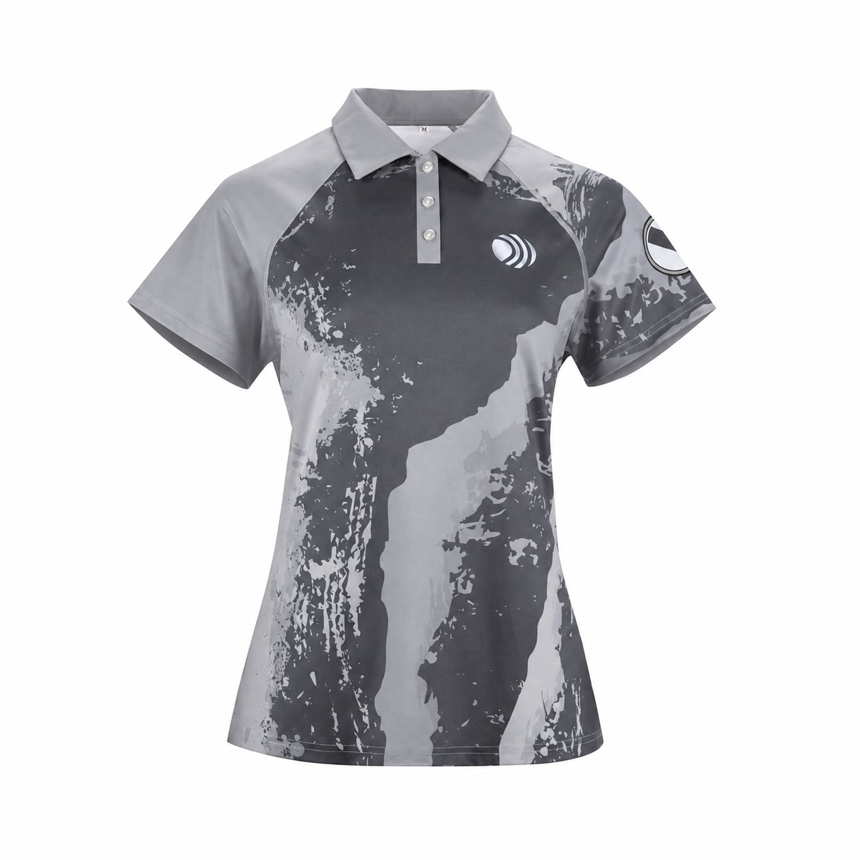 Quick-Drying Fabric Short Sleeve Fit Polo Shirt — Gray