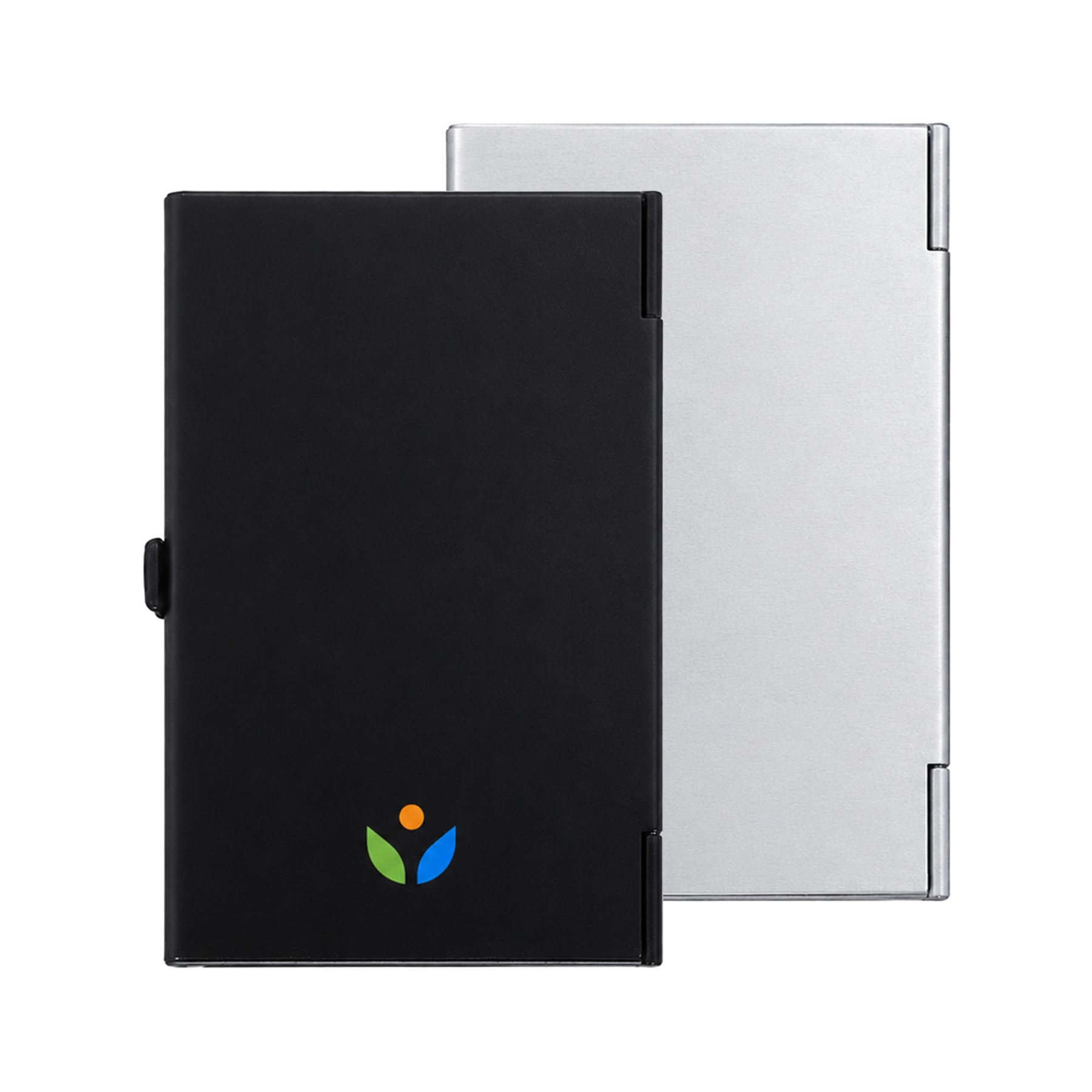 Slim Brushed Metal Business Card Case