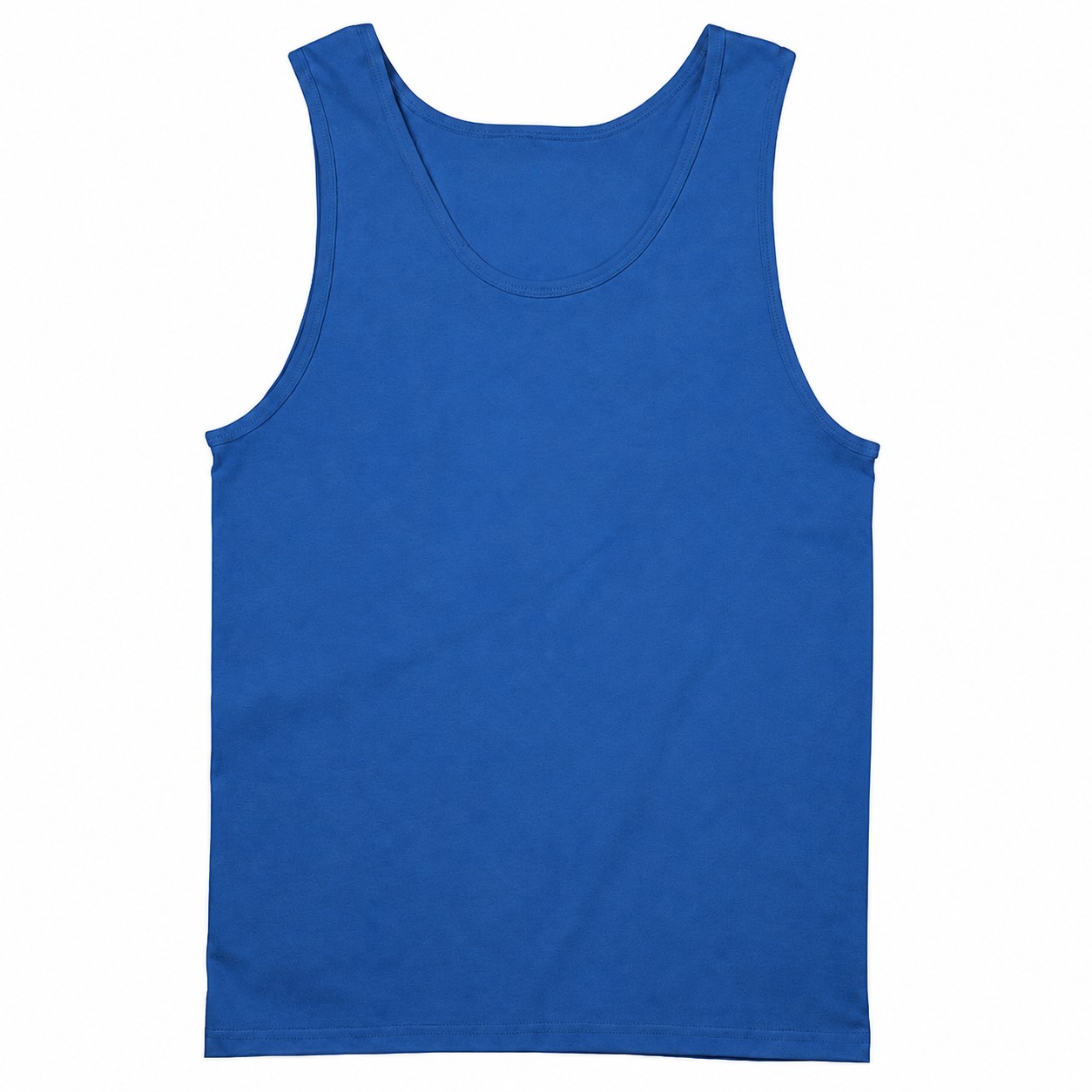 Cotton Sleeveless Tank Top — Blue