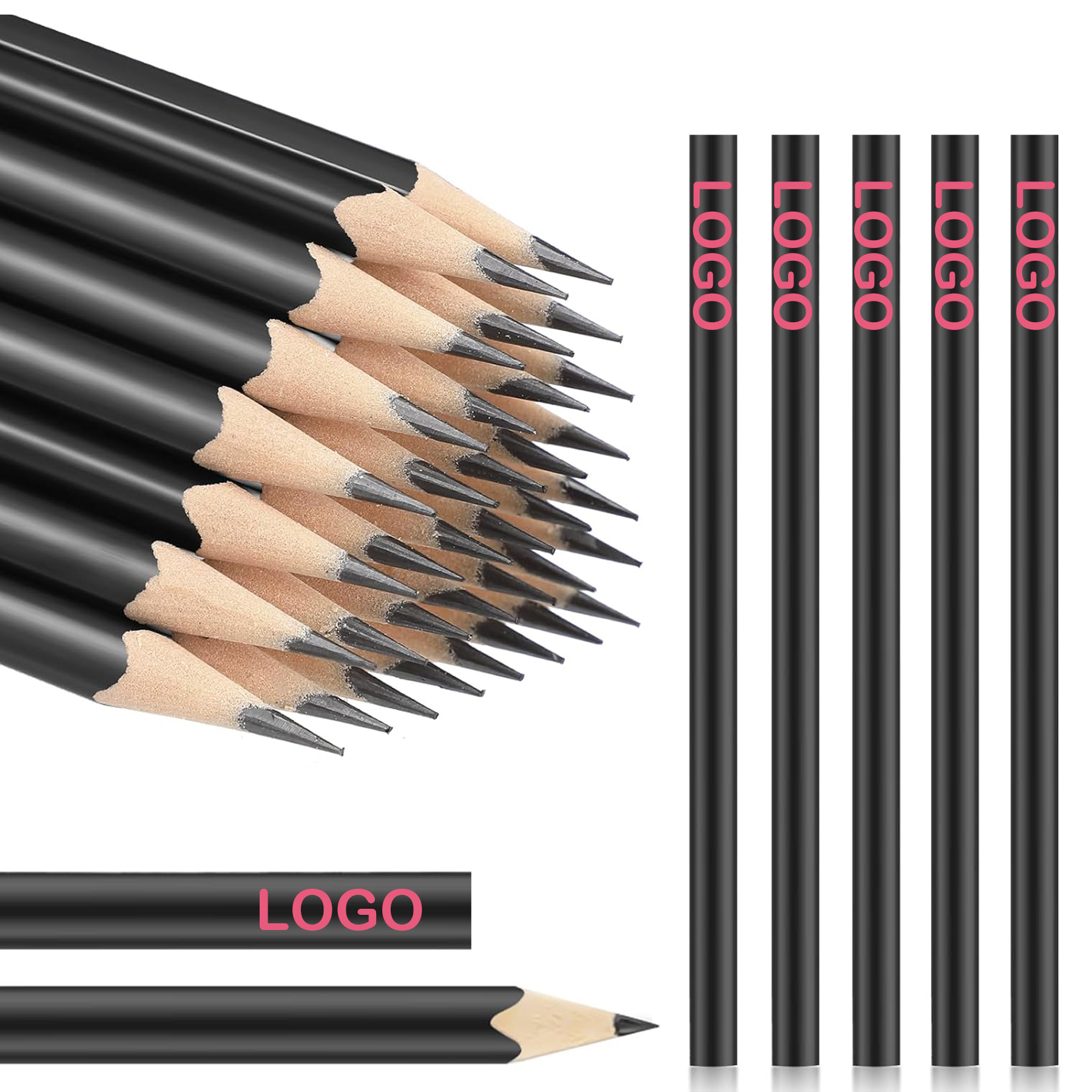 Black Wooden Economy Pencils
