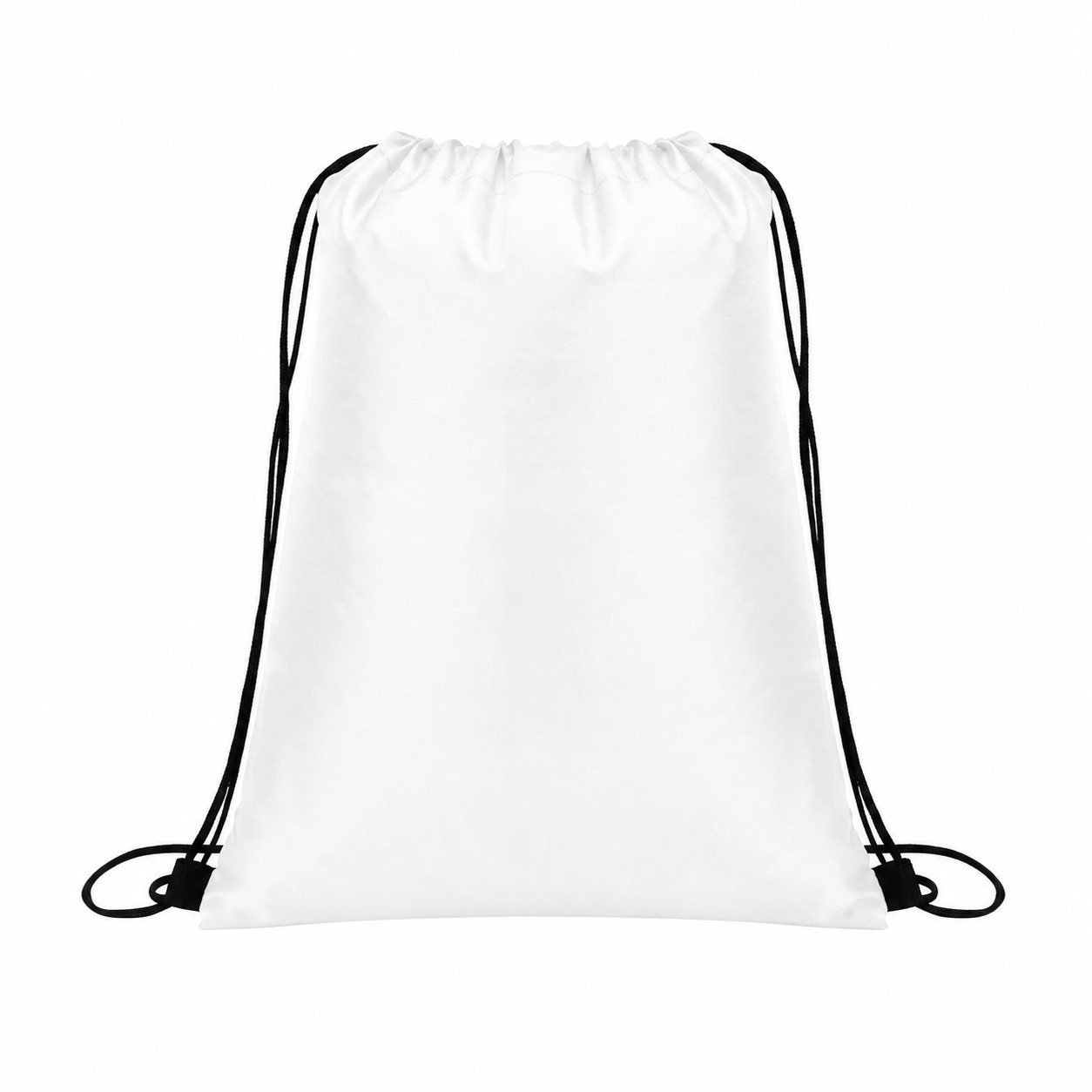Drawcord Closure Drawstring Bag — White