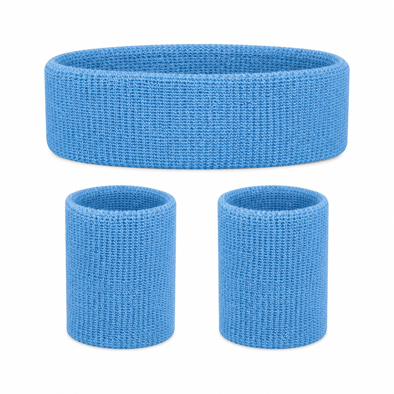 Cotton Blend Three Piece Sweatband Set — view 2