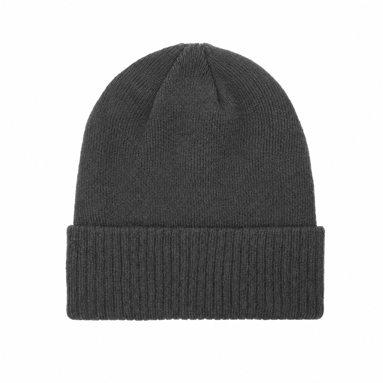 8.5-Inch Acrylic Knit Beanie — Black