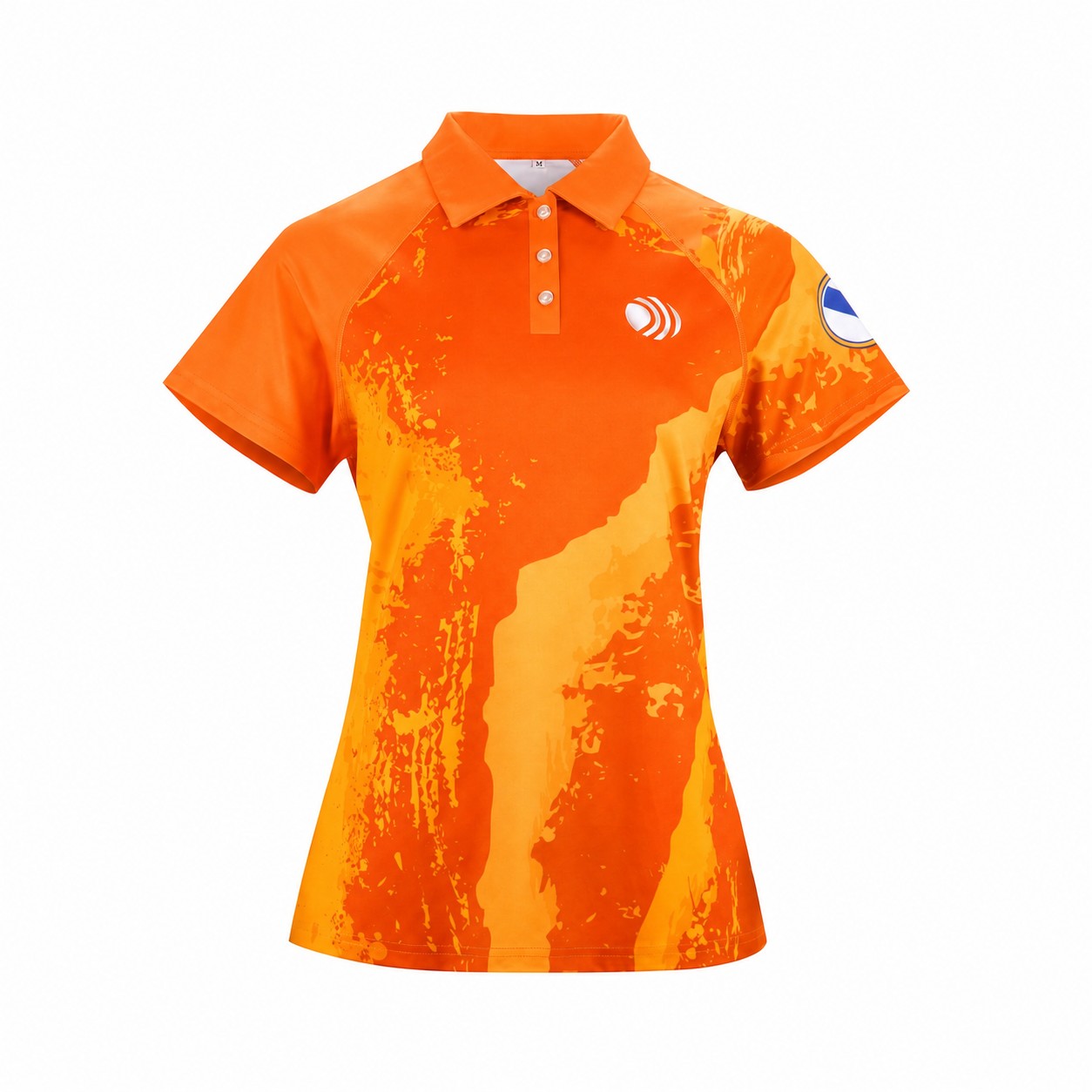 Quick-Drying Fabric Short Sleeve Fit Polo Shirt — Orange