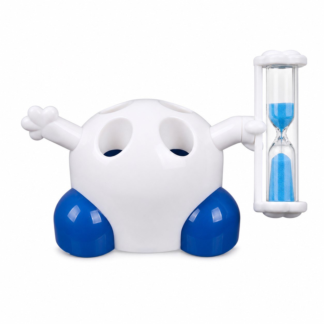 Plastic Toothbrush Holder With Three Minute Hourglass — view 2