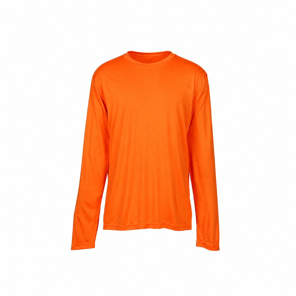 Performance Polyester Long Sleeve Tee — Orange