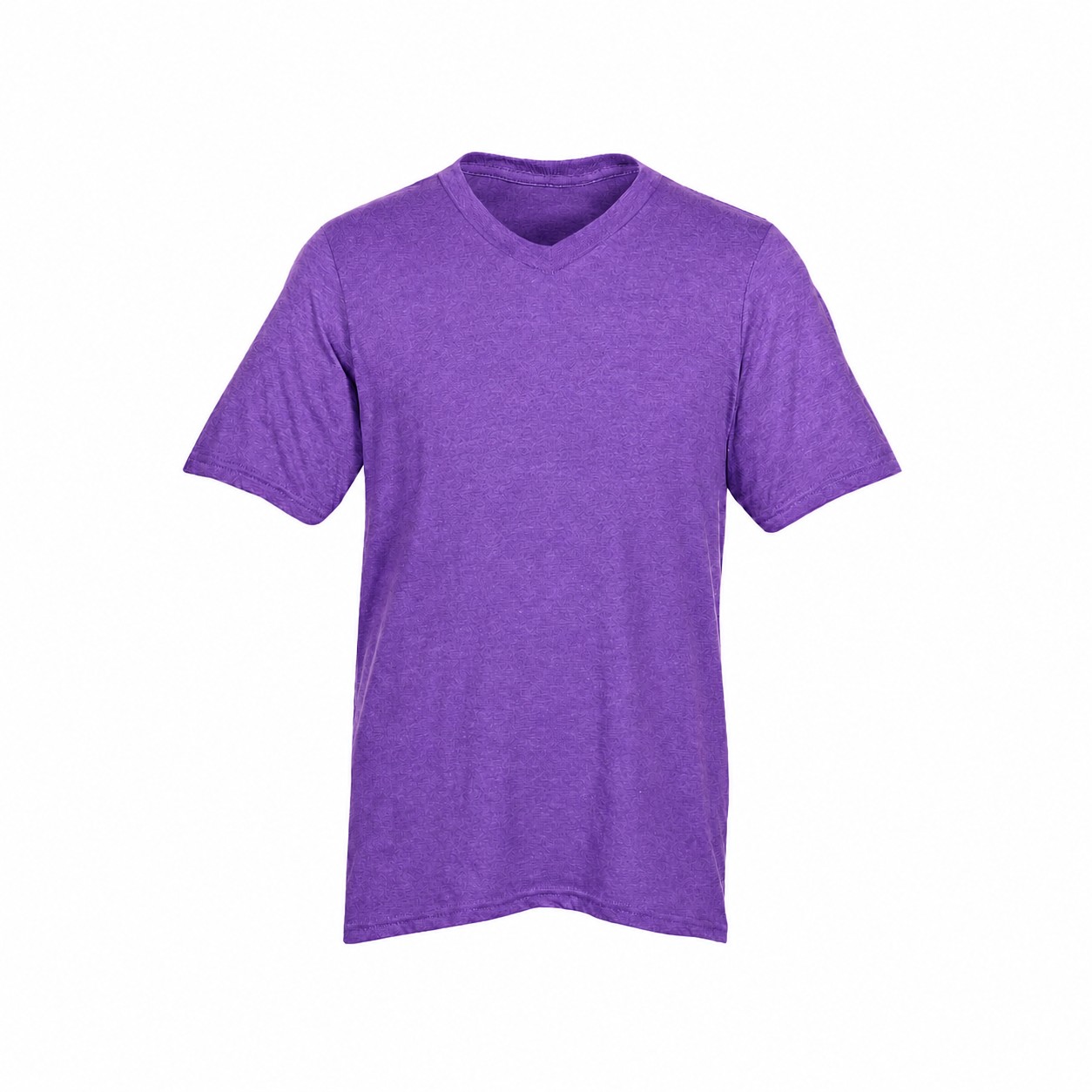 Men's Ringspun Cotton V Neck Shirt — Purple