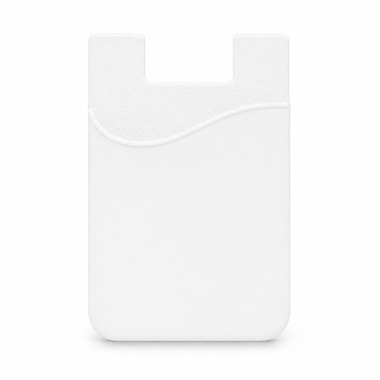 Adhesive Silicone Phone Card Holder — White