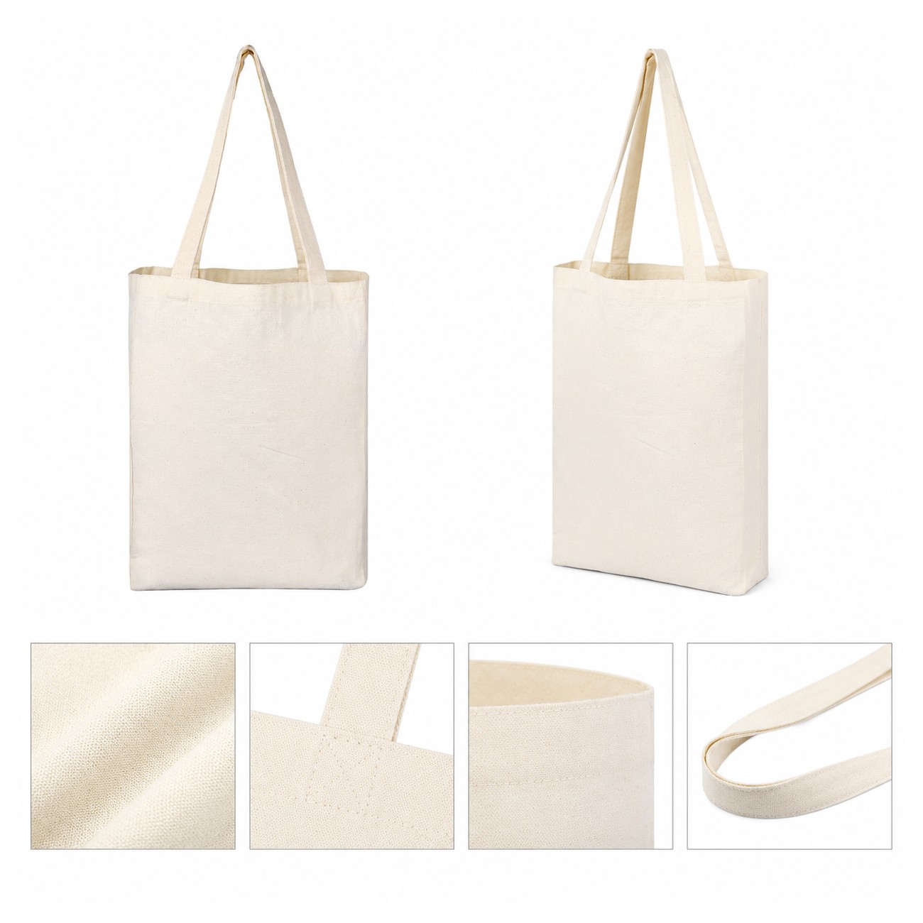 8 Oz Cotton Canvas Grocery Tote Bag