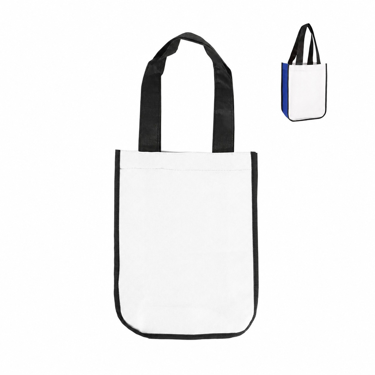 80GSM Non-Woven Carry Bag — White/Royal Blue