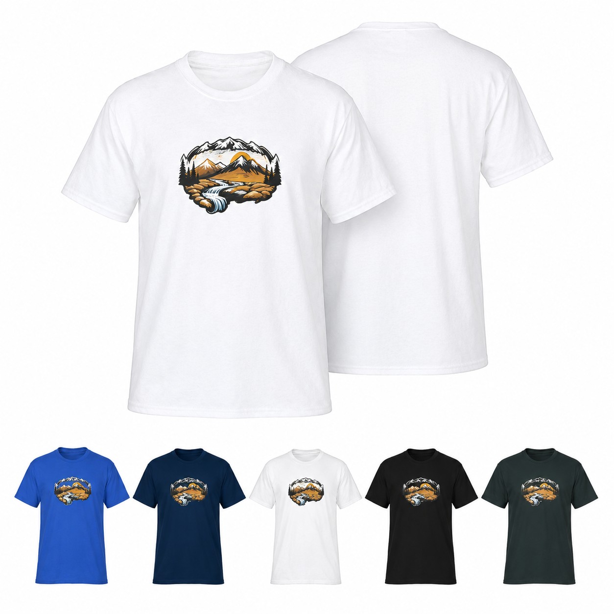 Cotton Polyester Uniform Crewneck Tee