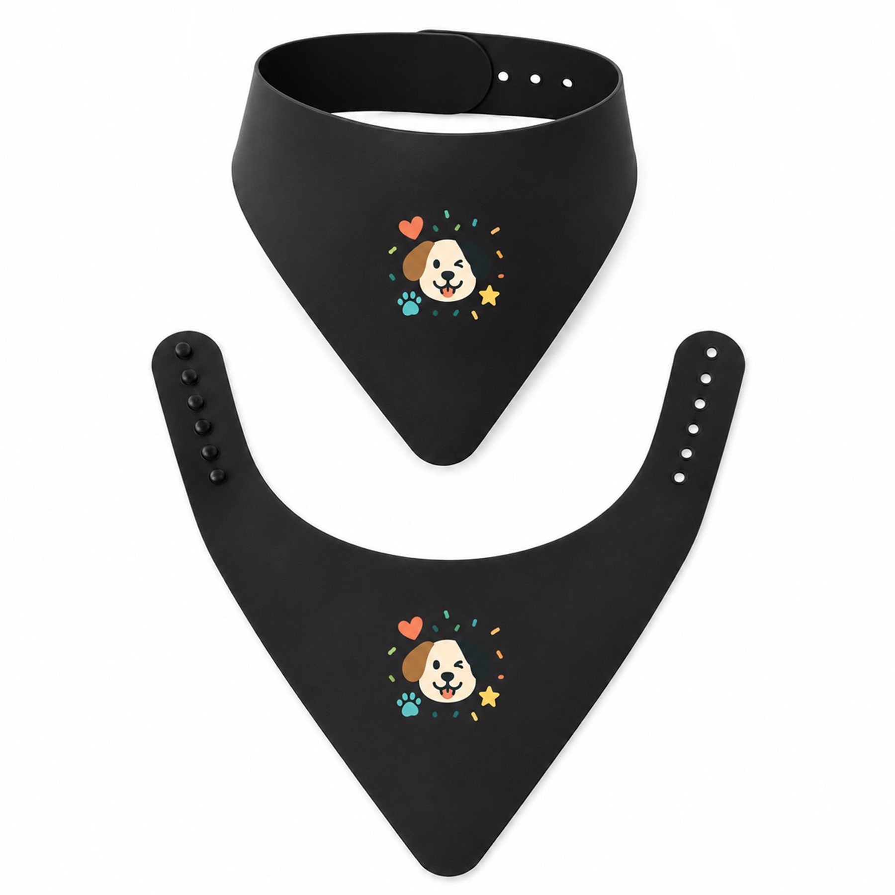 Snap Fit Silicone Pet Bandanna