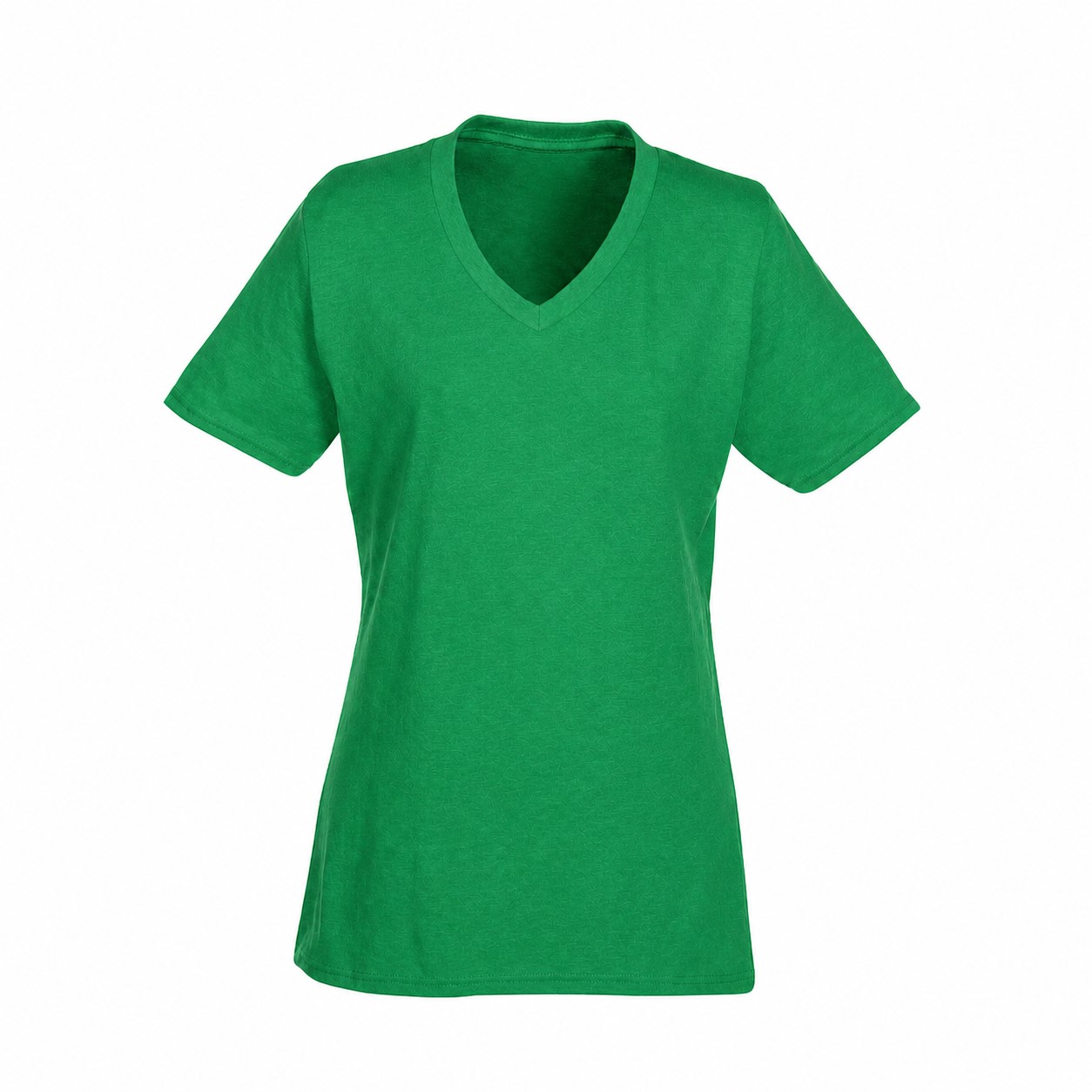 Ladies' Cotton V-Neck T-Shirt — Green