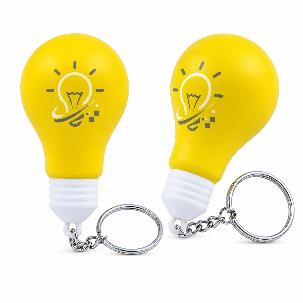 Foam Light Bulb Stress Reliever Keychain