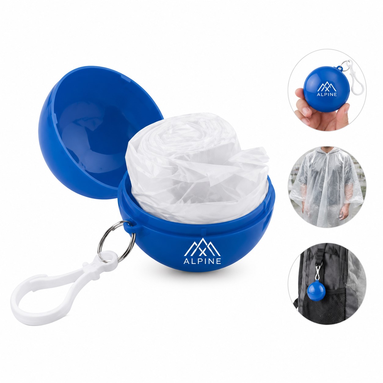 Clip On Disposable Rain Poncho Ball Case