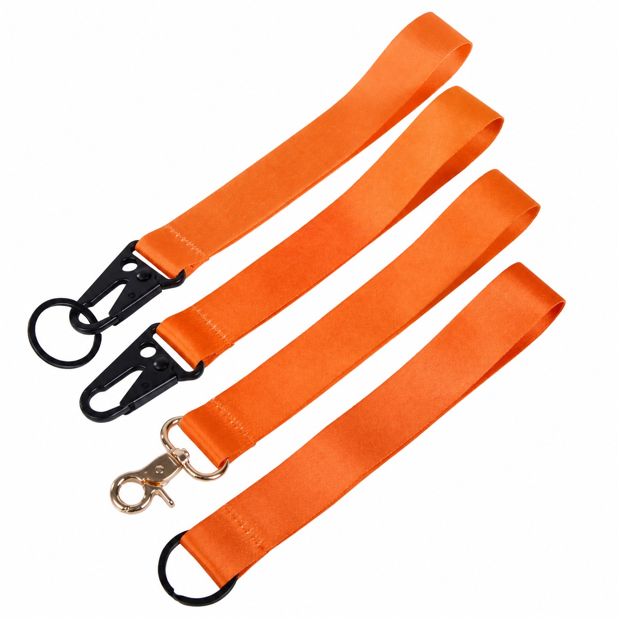 One-Inch Polyester Wrist Lanyard — Orange