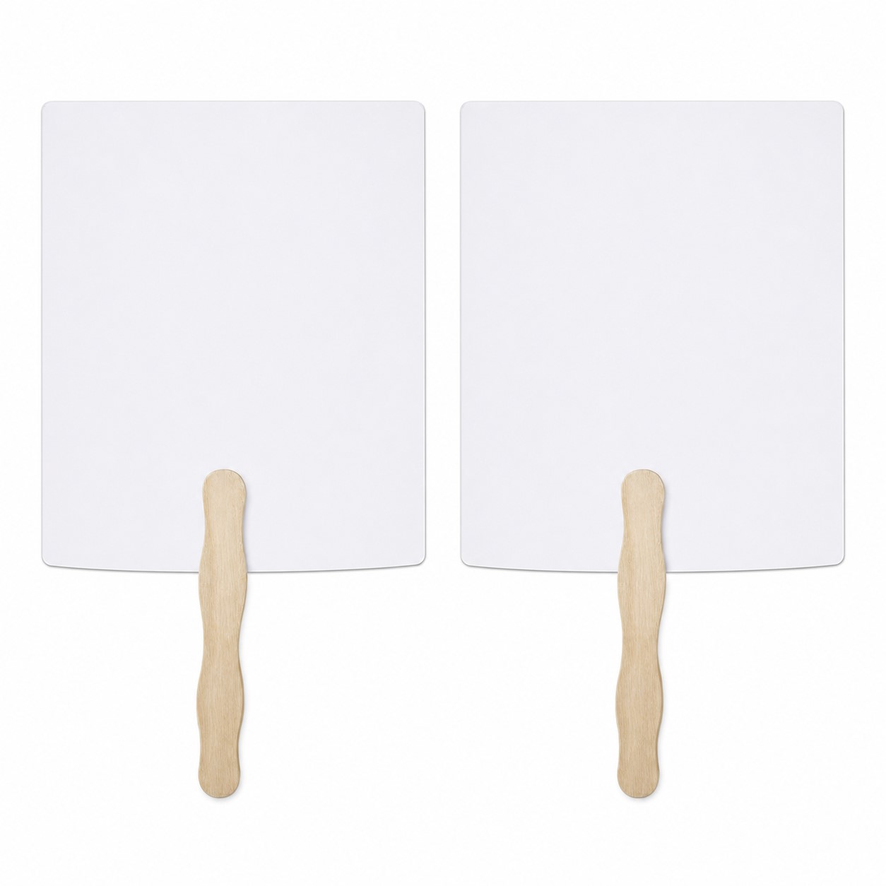 Square Two Sided Paper Hand Fan — view 2