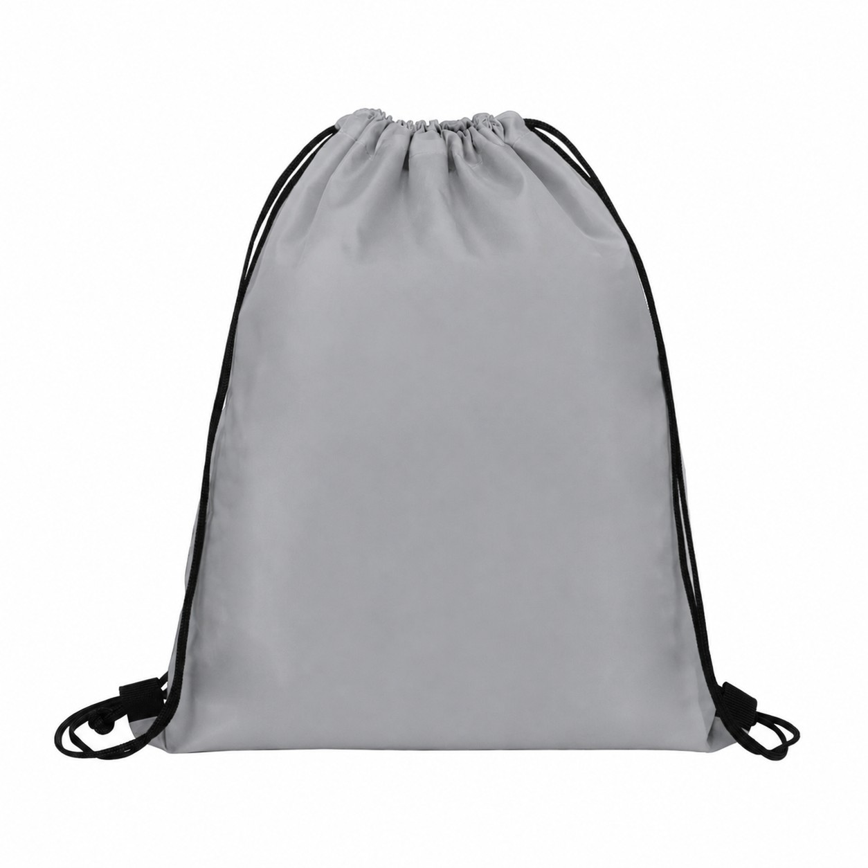 Lightweight 190T Polyester Drawstring Backpack — Gray