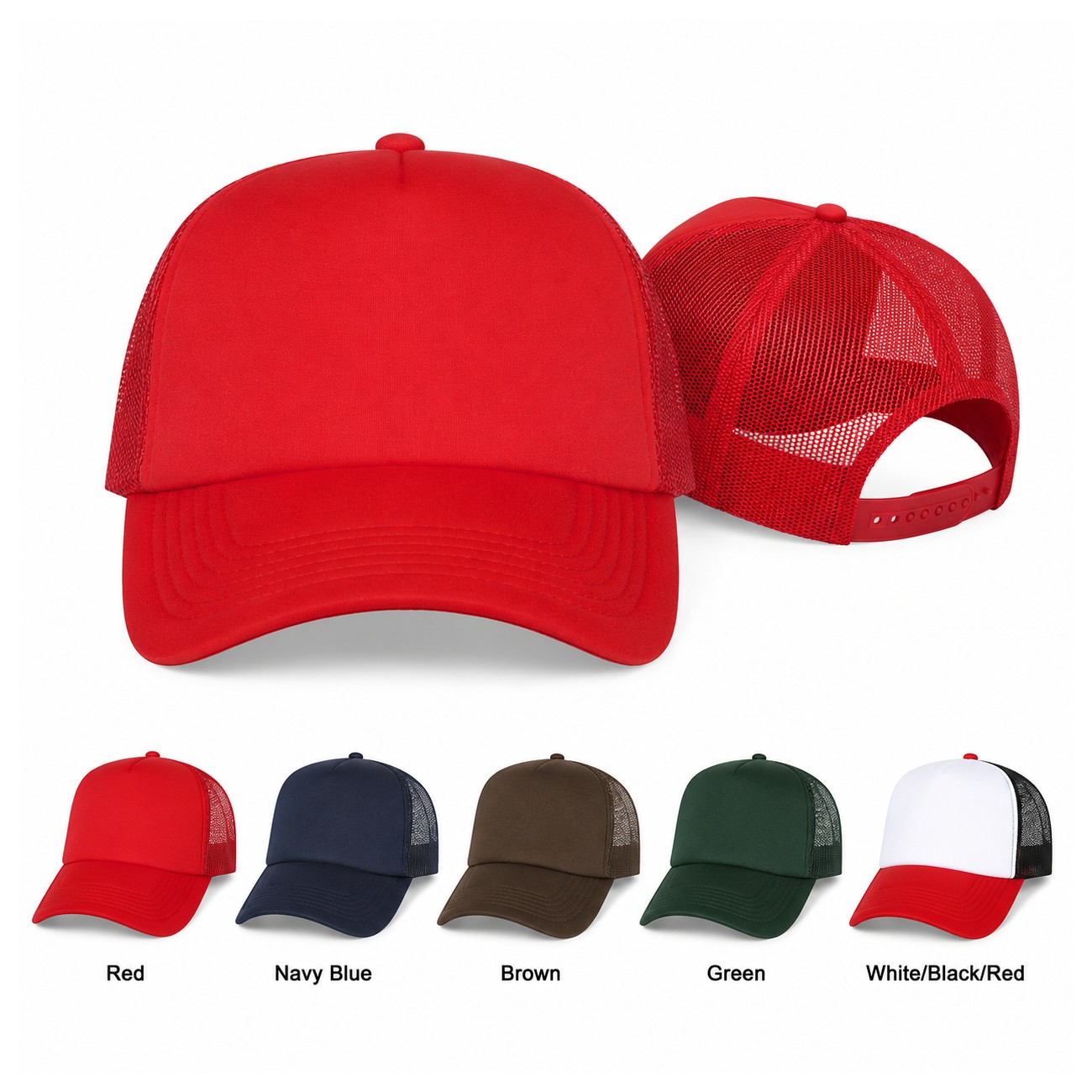 22.8-Inch Five-Panel Foam Trucker Cap
