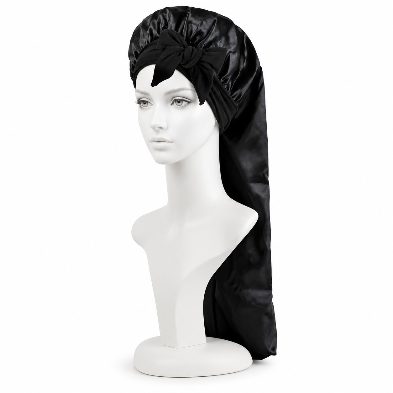 Adjustable Satin Tube Sleep Cap