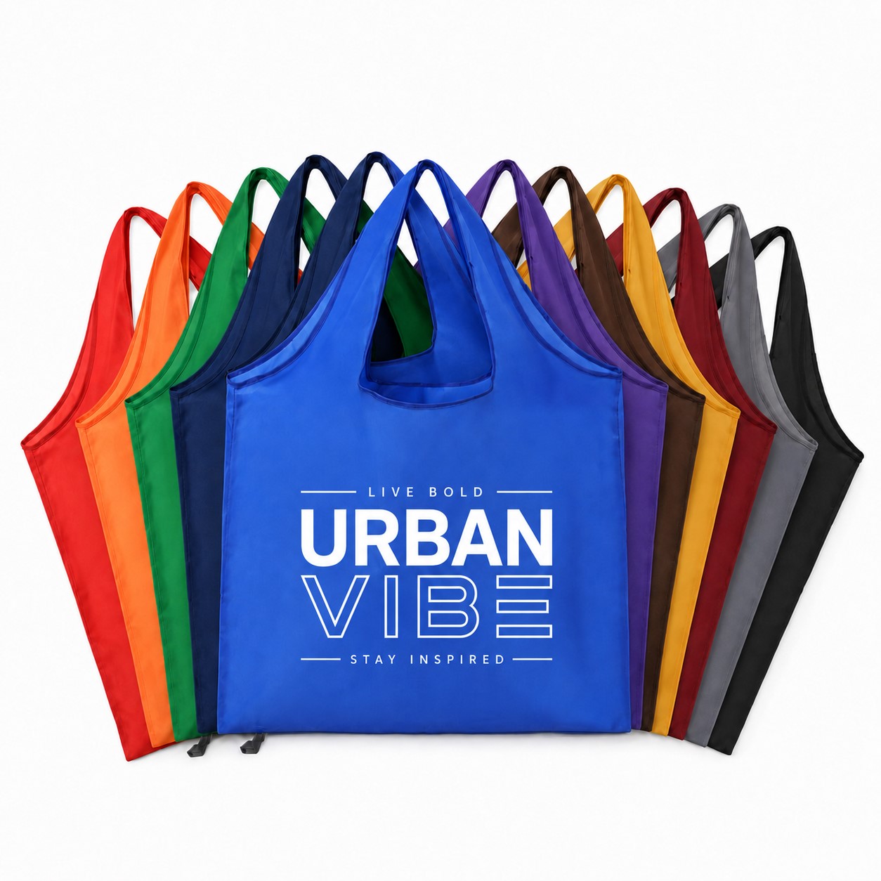 Attached Pocket Polyester Carry Tote