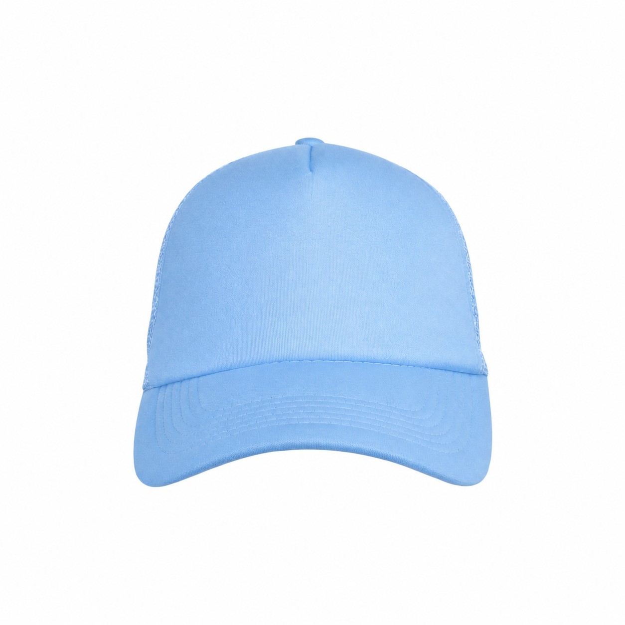 22.8-Inch Five-Panel Foam Trucker Cap — Light Blue