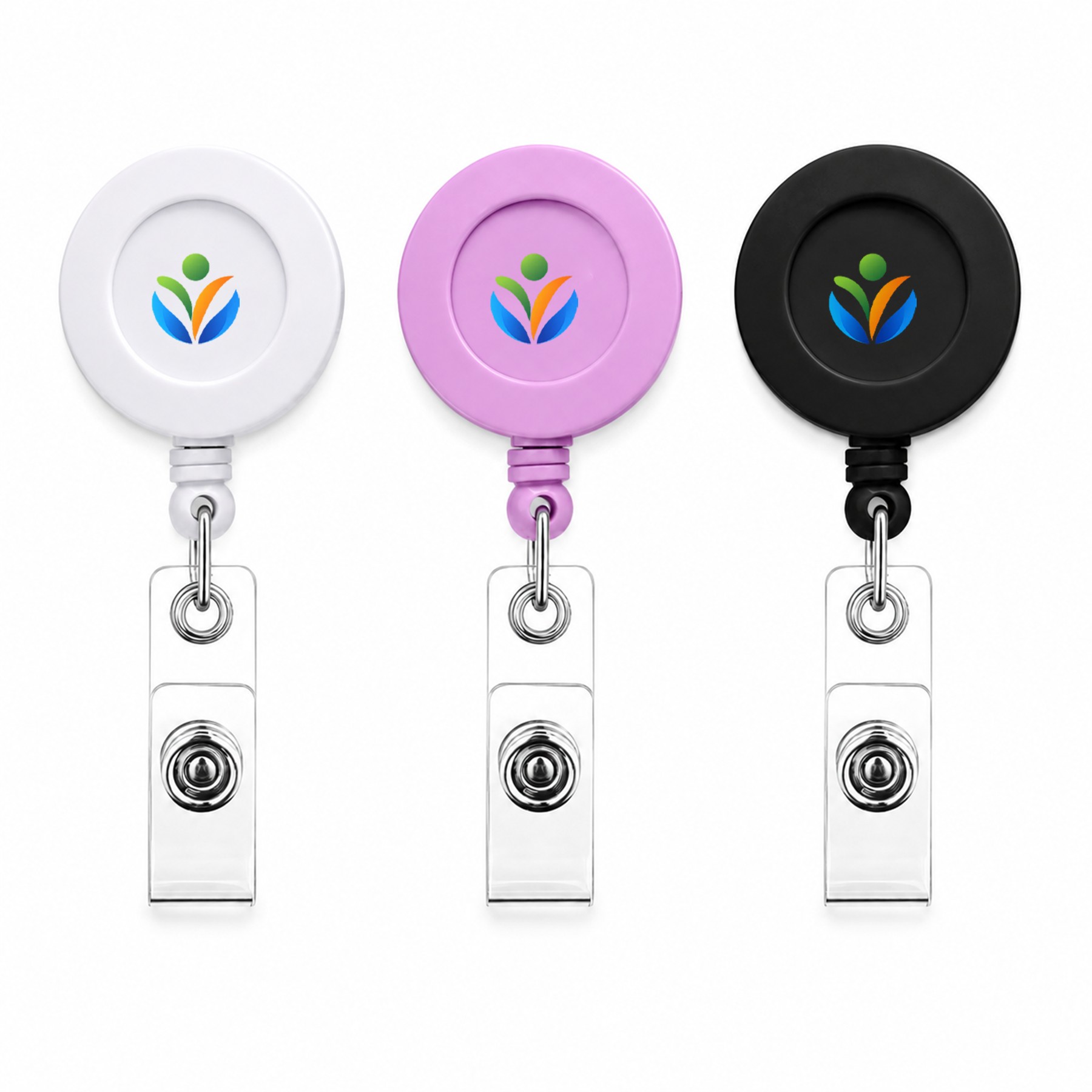 Compact Round ABS Badge Reel With Belt Clip
