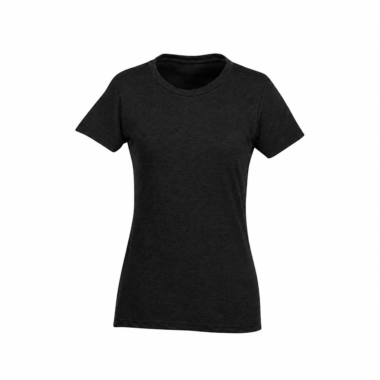 Ladies Combed Ringspun Cotton Blend Tee — Black