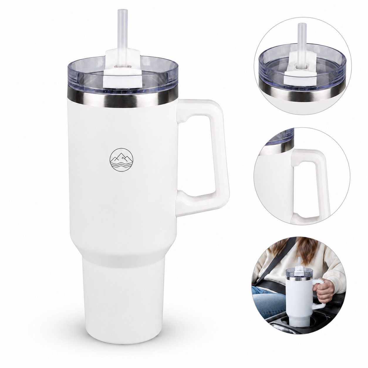 Stainless Steel Travel Mug With Handle