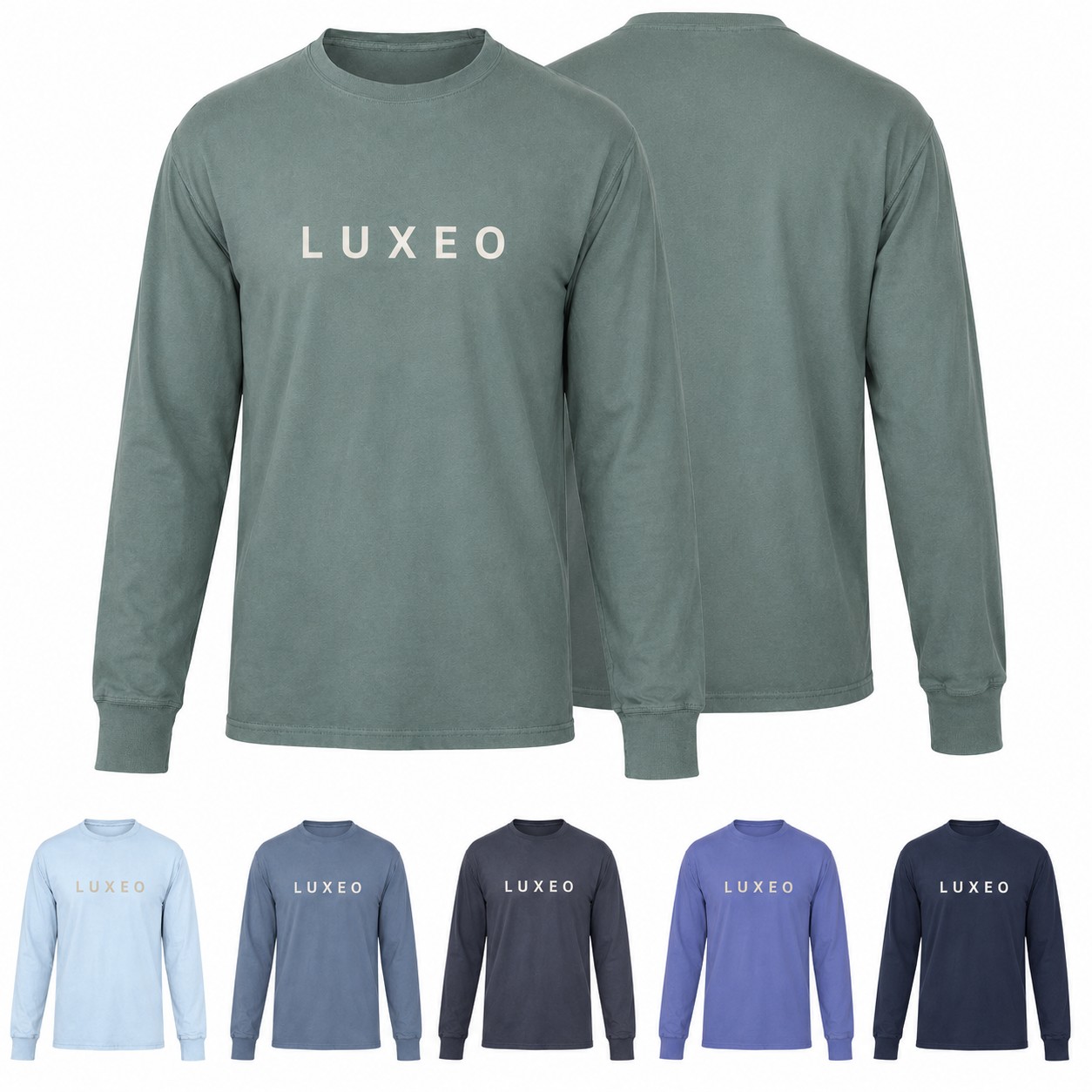 Garment Dyed Cotton Long Sleeve Tee