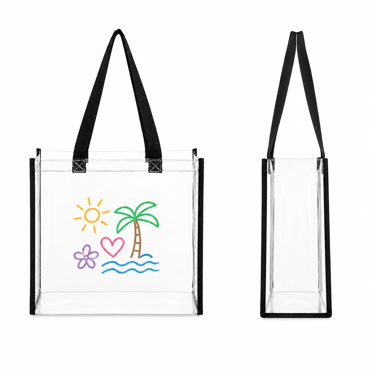 Clear PVC Open Top Event Tote