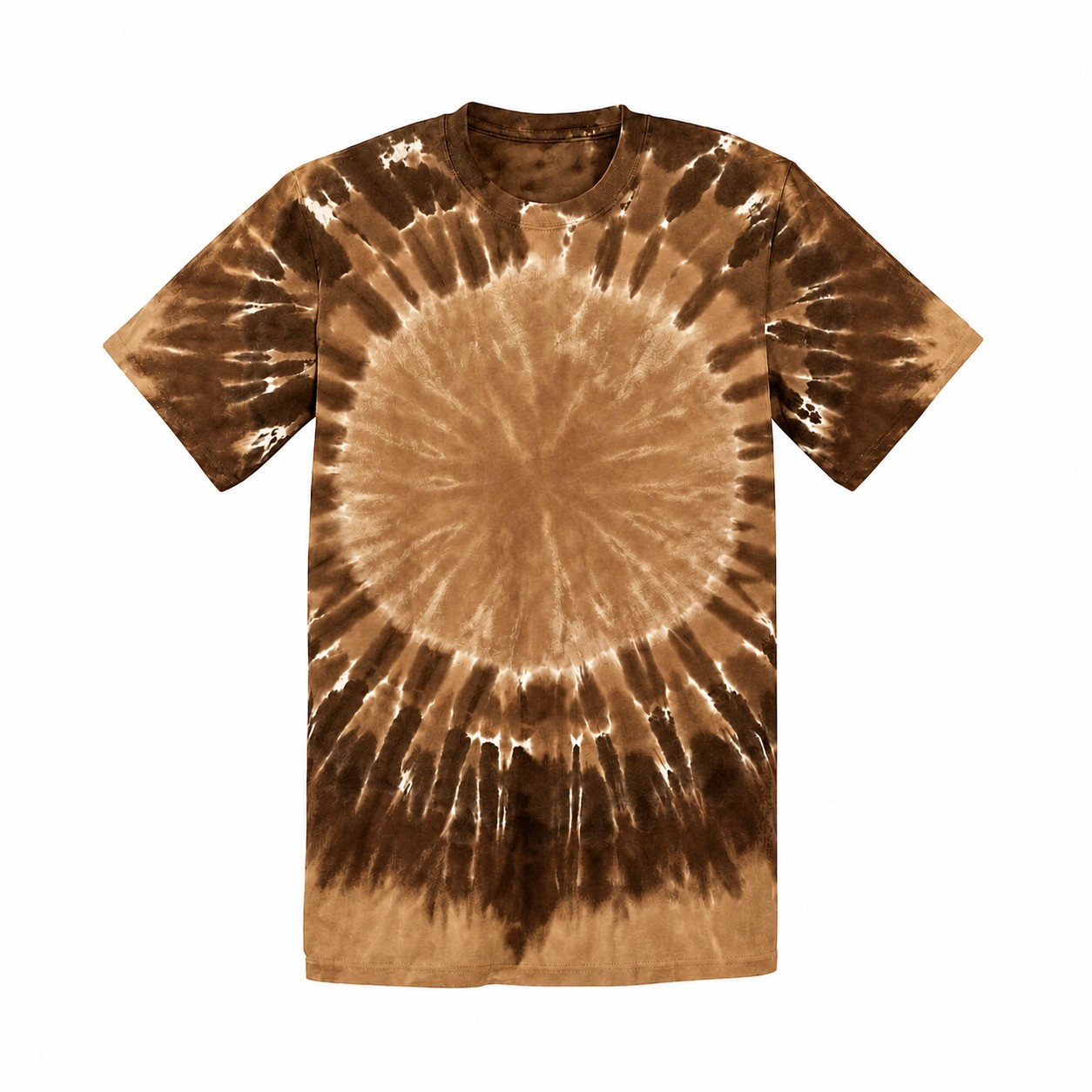 Rainbow Cotton Tie Dye Shirt — Brown