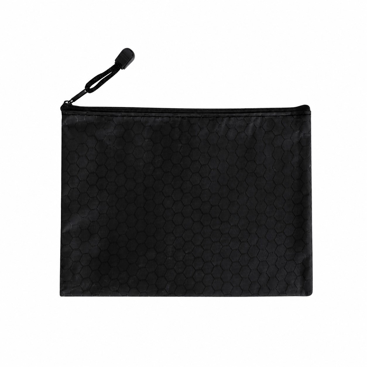 Zippered Storage Canvas Travel Pouch — Black