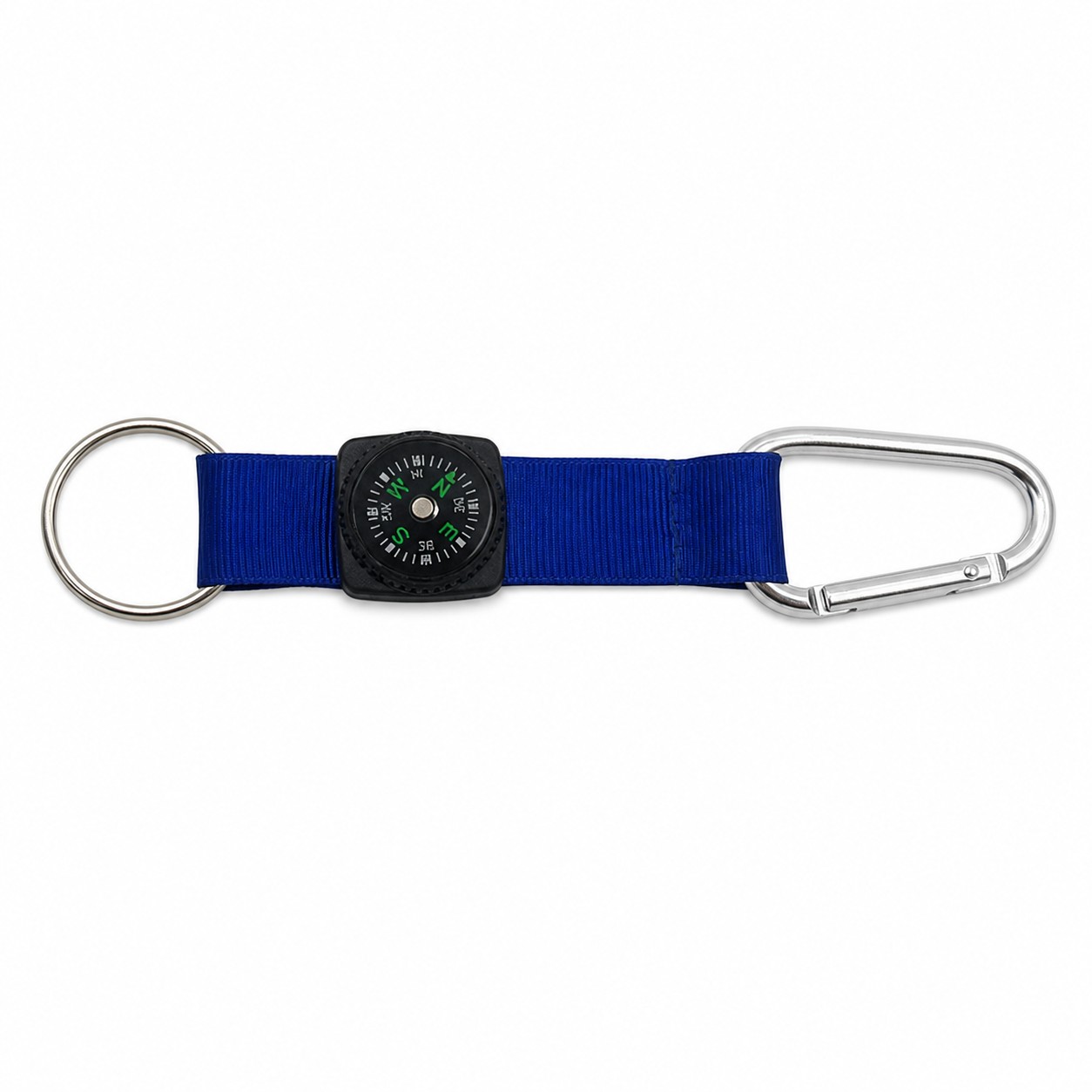 Compass Webbing Keychain With Aluminum Carabiner — view 2