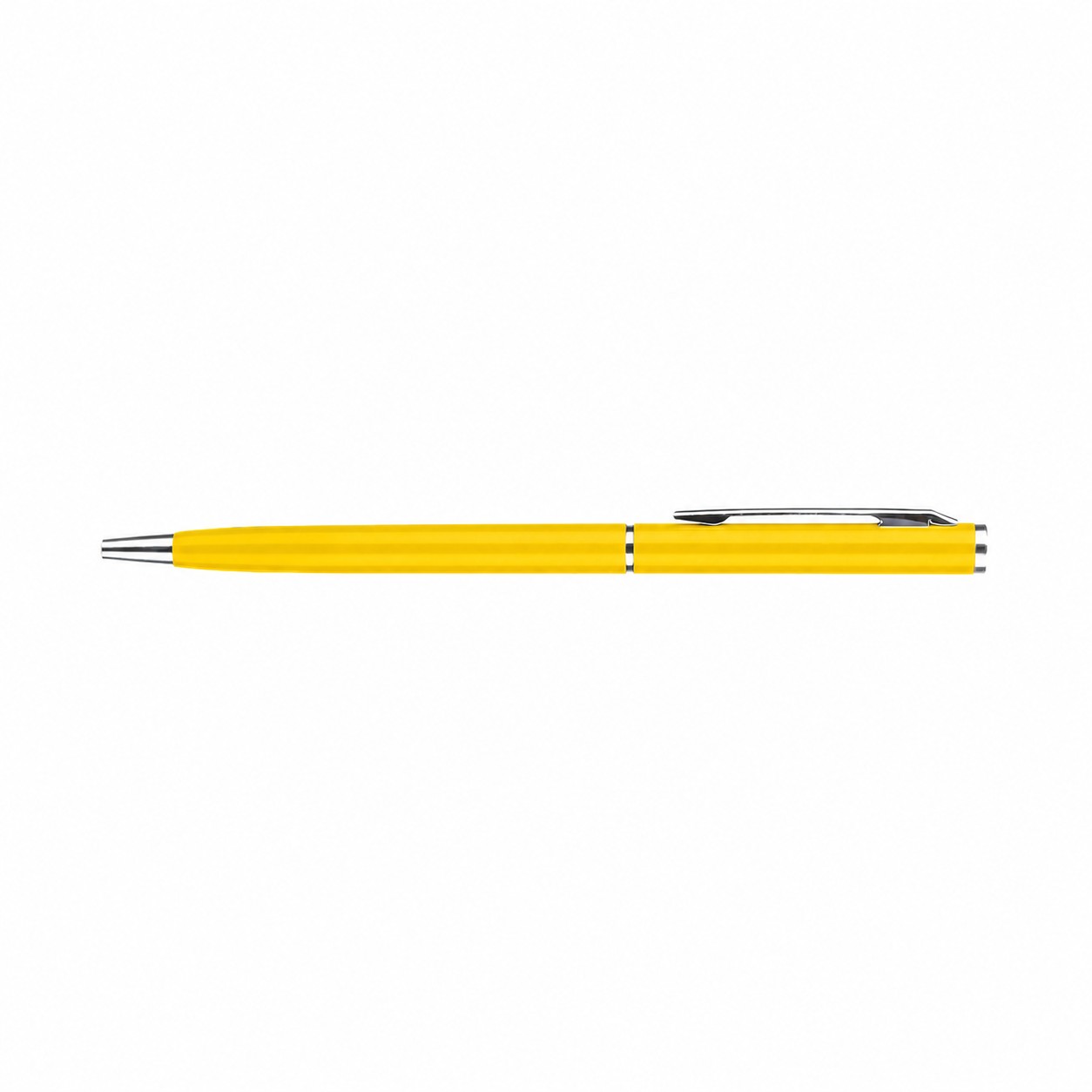 Slim Metal Barrel Twist Pen — Yellow