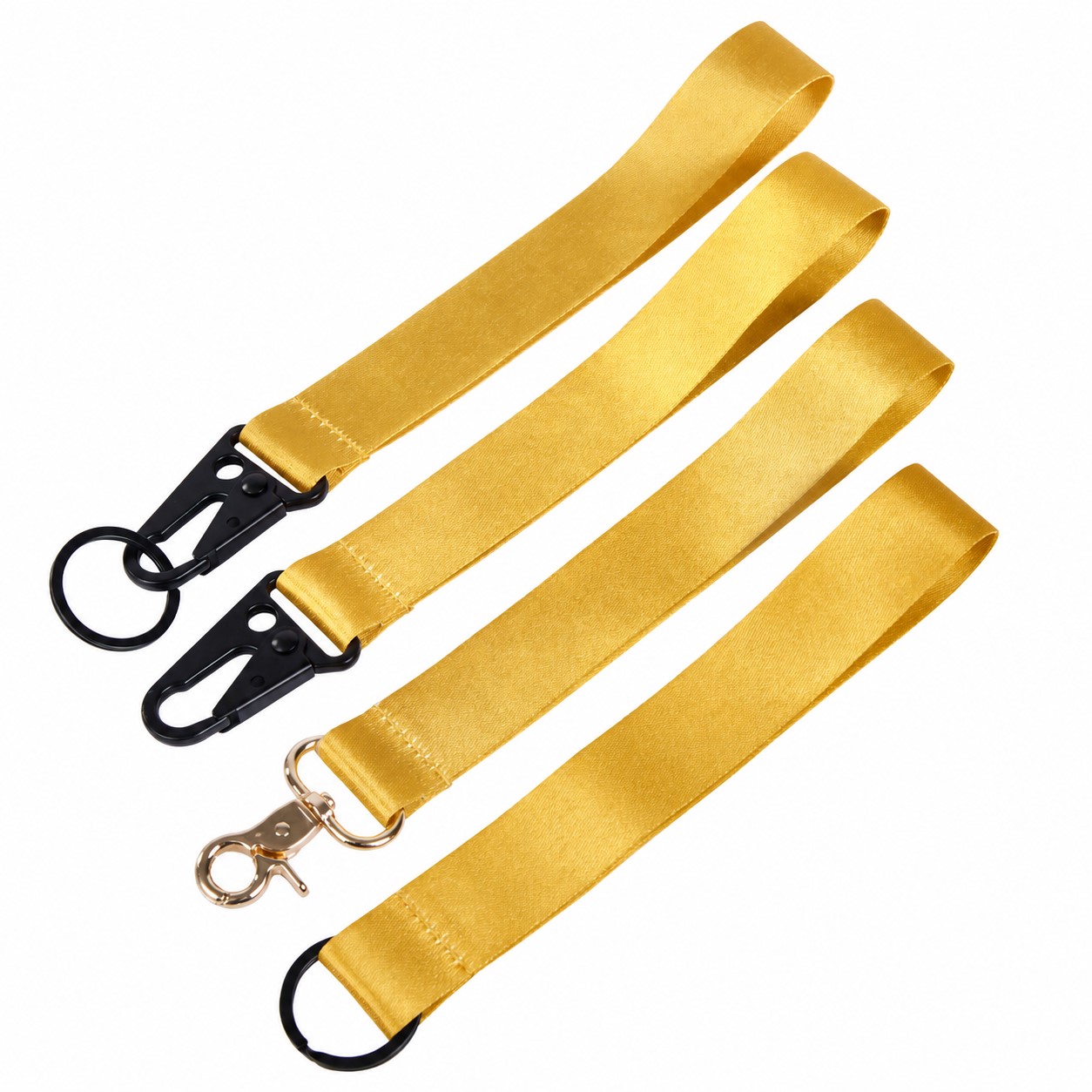 One-Inch Polyester Wrist Lanyard — Gold