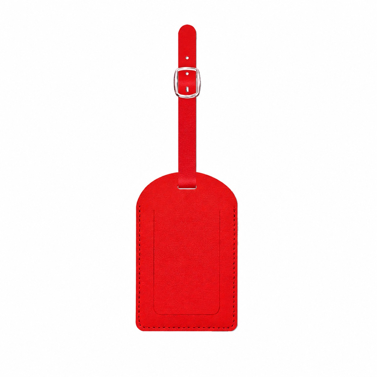 Buckle Strap Travel ID Tag — Red