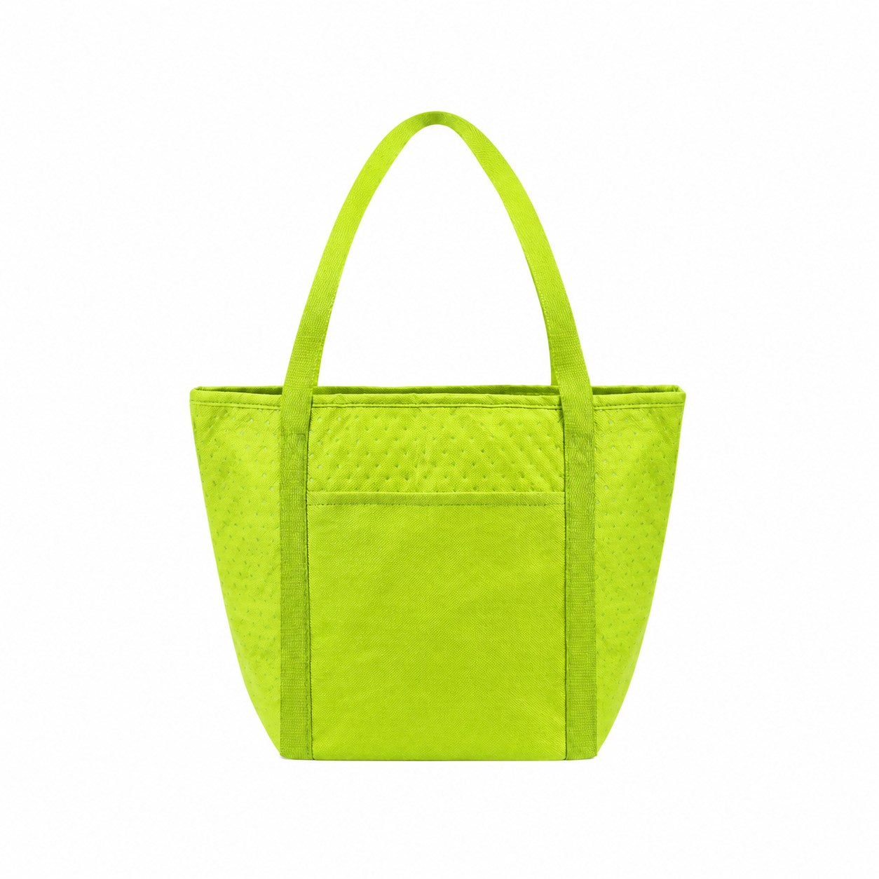 Zipper Roomy Cooler Tote — Lime Green