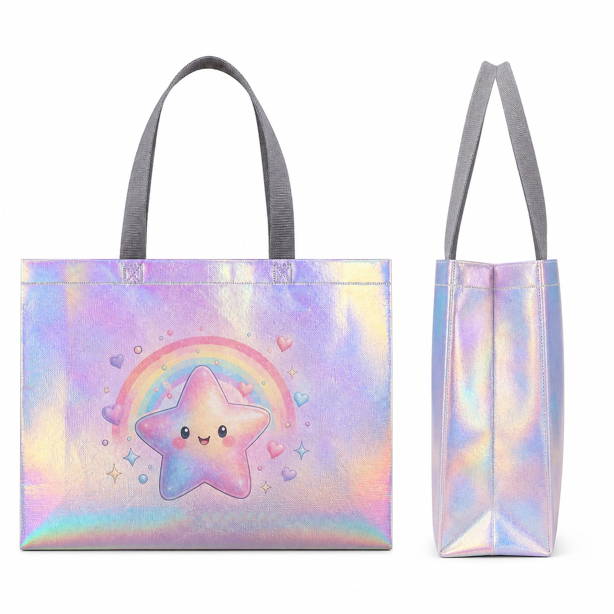 Iridescent Nonwoven Gift Tote With Handles