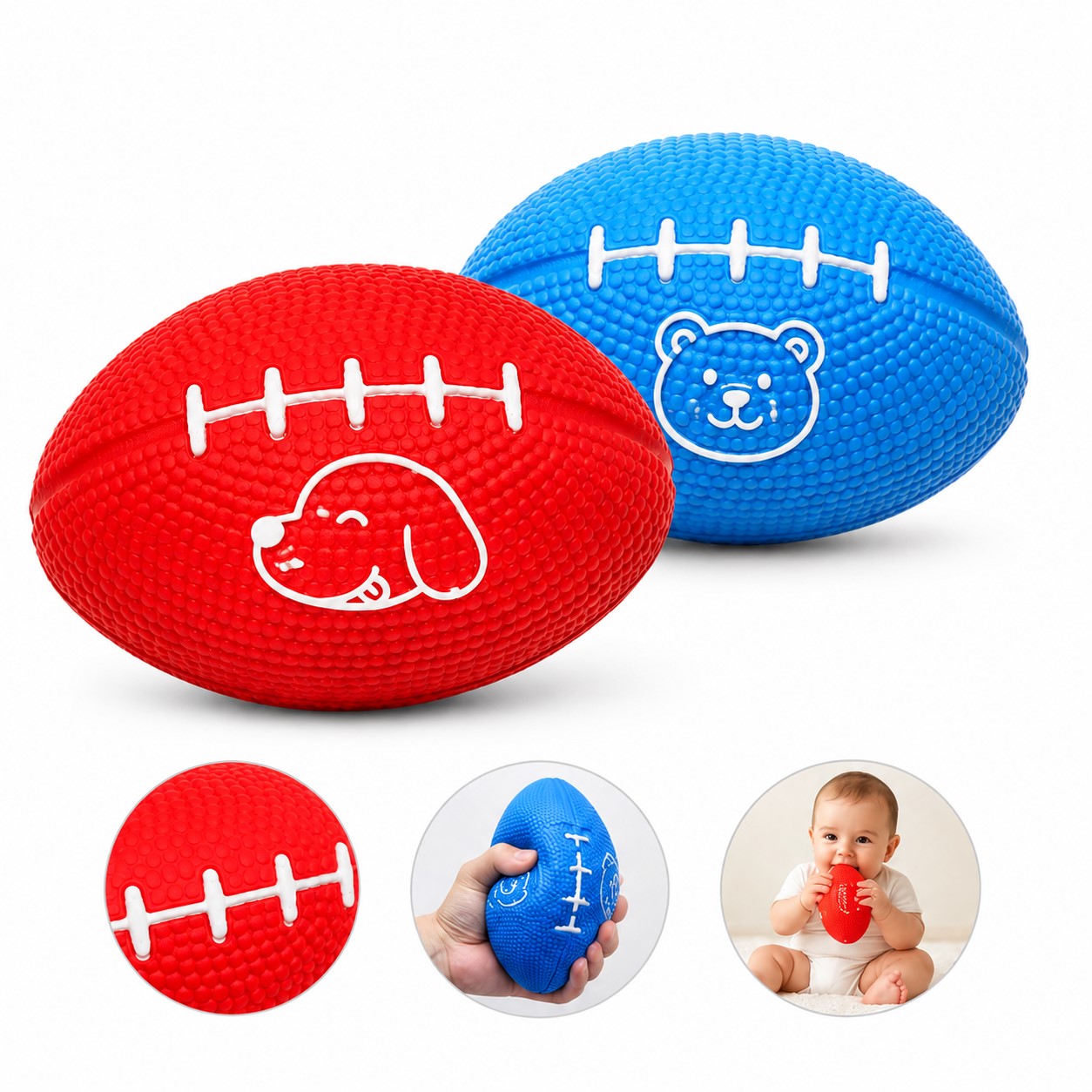 Textured PU Rugby Grip Toy