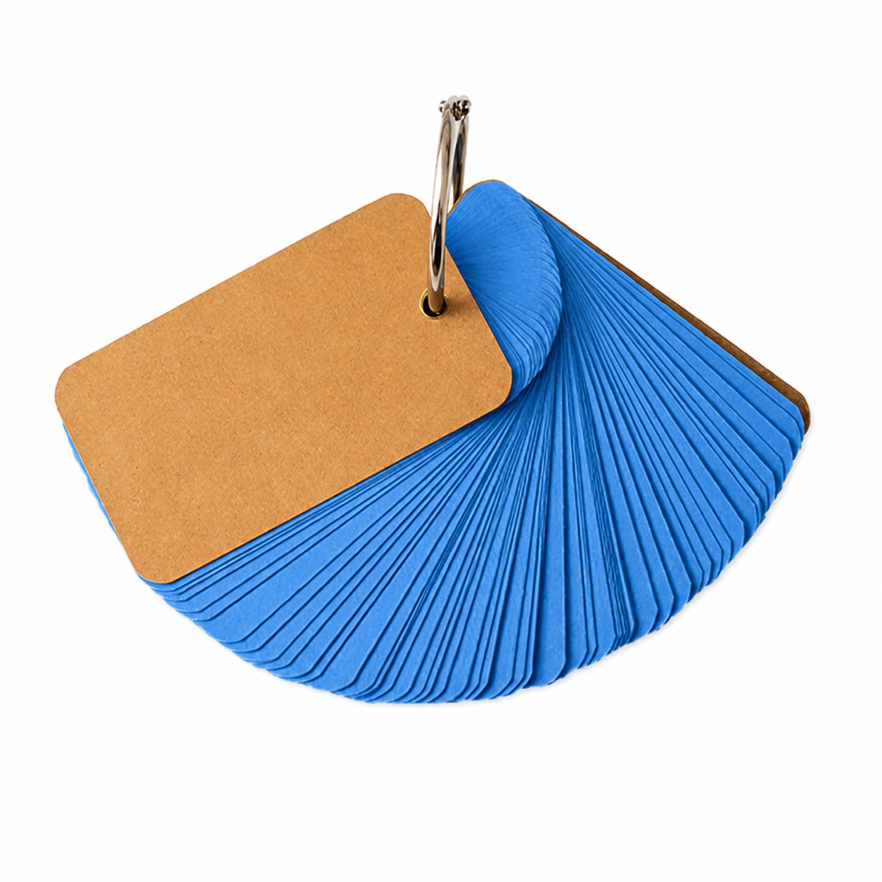 Ring Bound Kraft Notecard Set — Blue