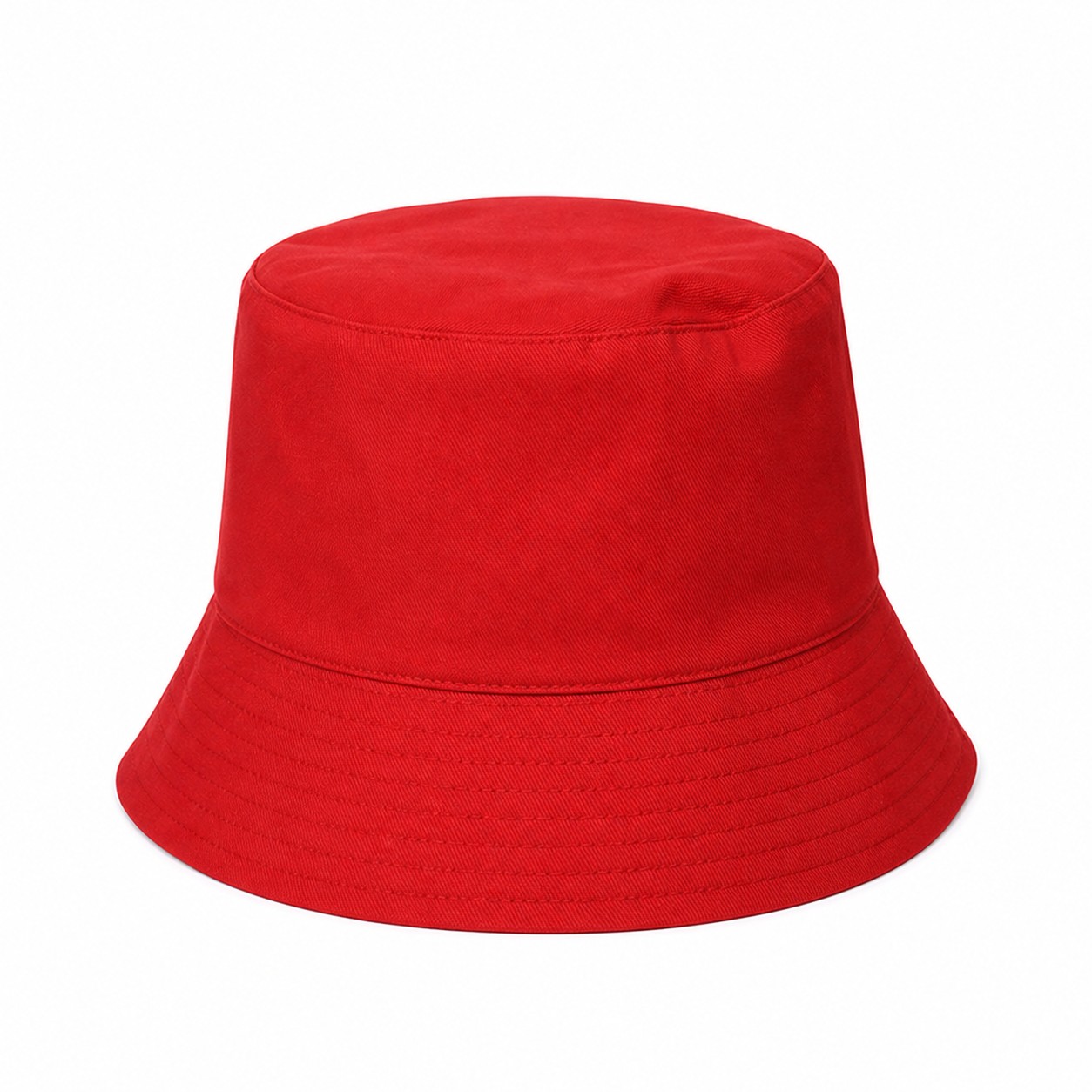 Reversible Polyester Bucket Hat — Red