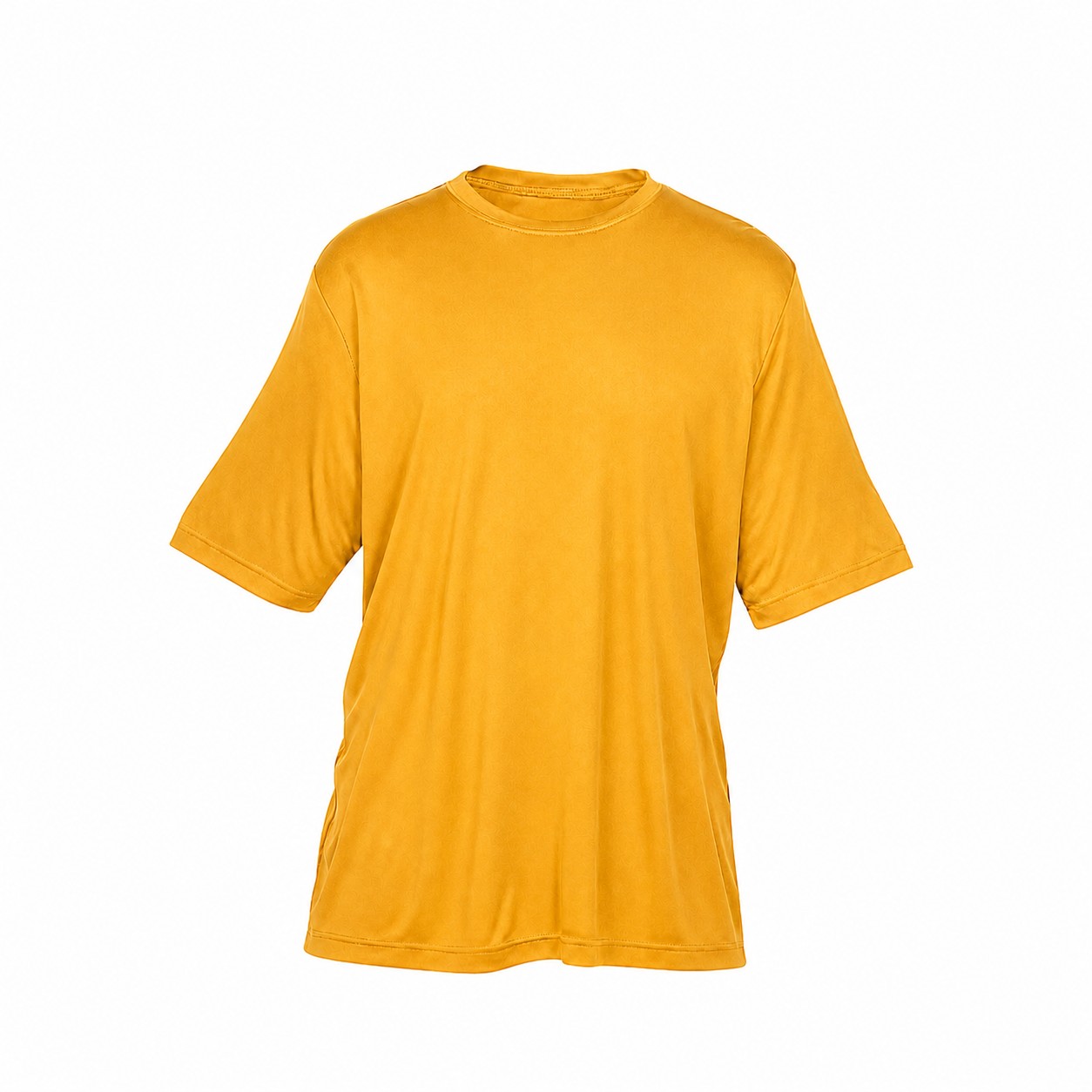 Polyester Crewneck Performance Tee — Gold