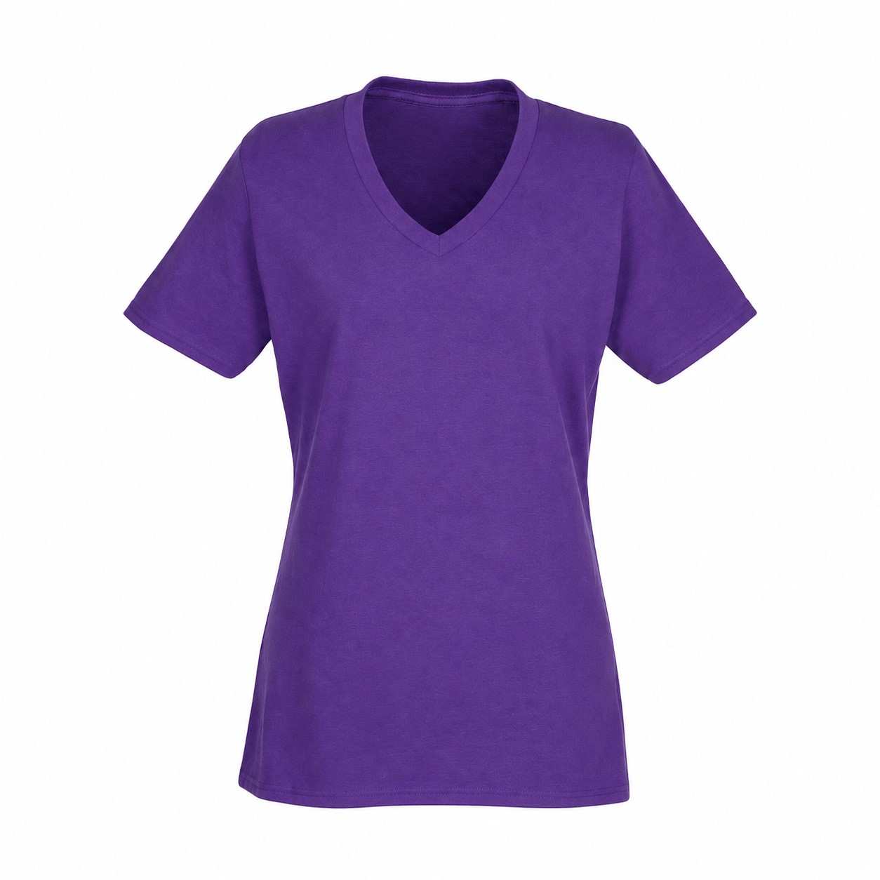 Ladies' Cotton V-Neck T-Shirt — Purple